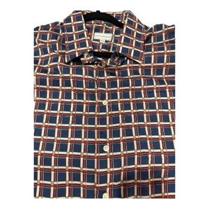 MAUS & HOFFMAN VINTAGE MEN’s Navy and Red Plaid Shirt size Xl